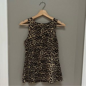Banana Republic Leopard Print Peplum Top
